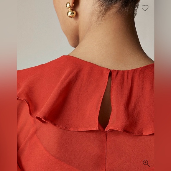 J.Crew Ruffle chiffon top - Picture 3 of 7